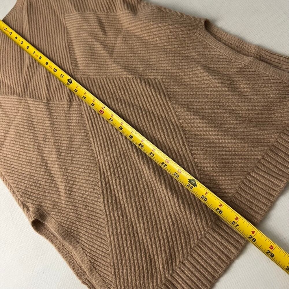 Pure Collection Sweater Vest Womens 4 Tan 100% Cashmere Ribbed Knit Shell - Picture 7 of 9
